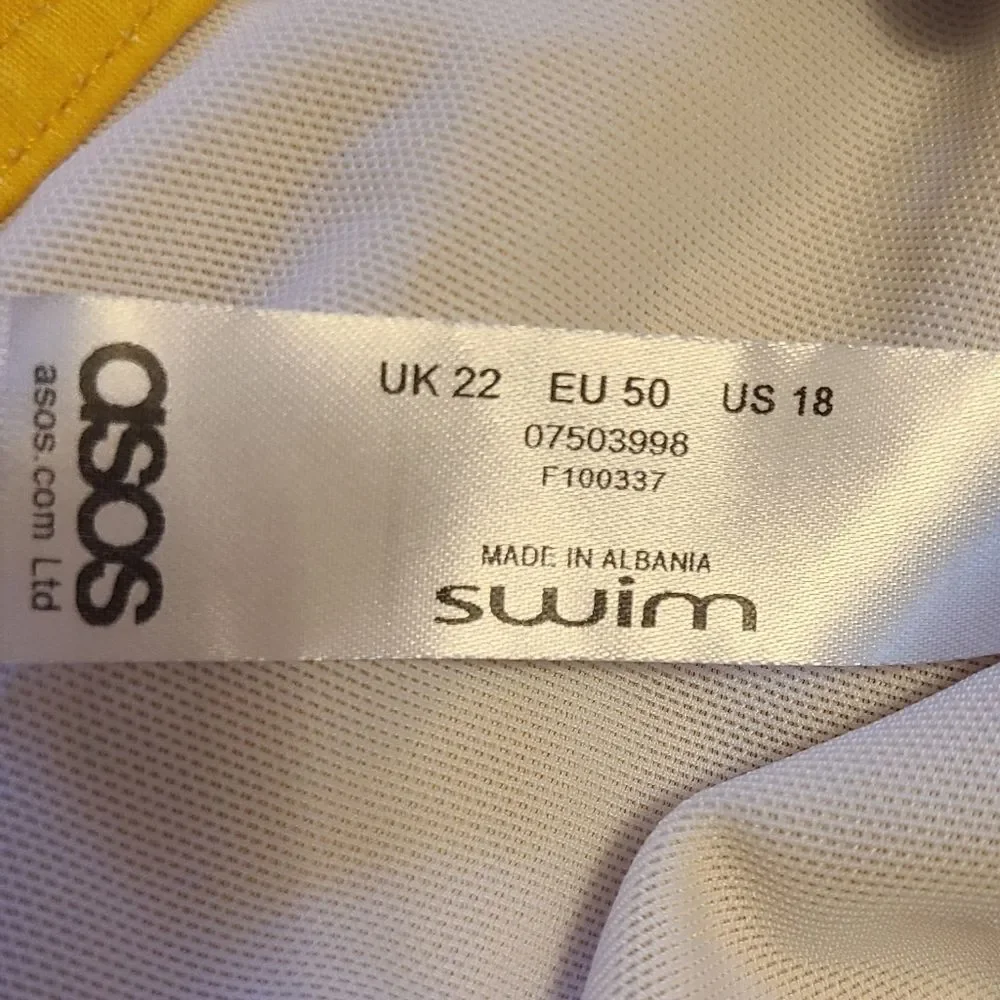 The Simpsons x ASOS Design Lisa Simpson One Piece Swimsuit Size 18 NWT